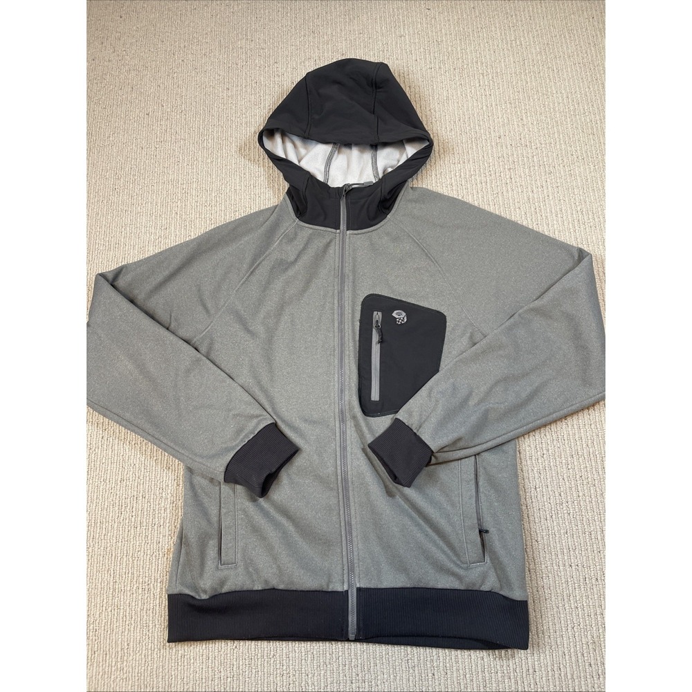 Mountain Hardwear Mens Small Grey Full Zip Hooded Norse Peak Jacket Performance